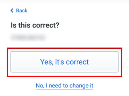 Prompt box for confirmation